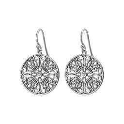 JOBO Paar Ohrhänger, 925 Silber mit 2 Zirkonia