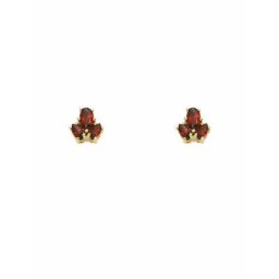 Adelia´s Paar Ohrhänger 1 Paar 333 Gold Ohrringe / Ohrstecker mit Granat, 333 Gold mit Granat Goldschmuck für Damen