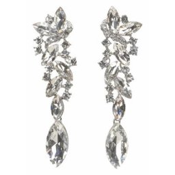 J.Jayz Paar Ohrstecker Glamouröses Design (1-tlg), mit großen funkelnden Glassteinen