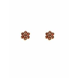 Adelia´s Paar Ohrhänger 333 Gold Ohrringe Ohrstecker mit Granat, mit Granat Goldschmuck für Damen