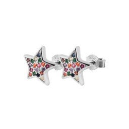 Adelia´s Paar Ohrstecker Ohrstecker Stern aus 925 Silber mit Zirkonia