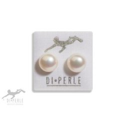 DI PERLE Paar Ohrstecker Damen Perlenschmuck 925 Silber Süsswasser Perlen Ohrstecker, Damen Perlenschmuck