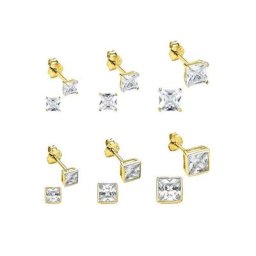 Bruno Banani Ohrstecker-Set B00 26S/90/03, B0026S/90/03/1 (Set, 12-tlg), mit Zirkonia (synth)