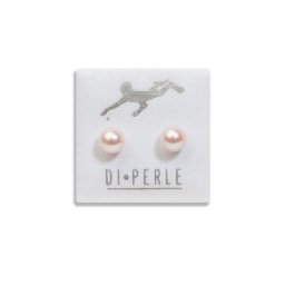 DI PERLE Paar Ohrstecker Damen Perlenschmuck 925 Silber Süsswasser Perlen Ohrstecker, Damen Perlenschmuck