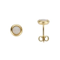 Firetti Paar Ohrstecker Kreis, rund, mit Opal