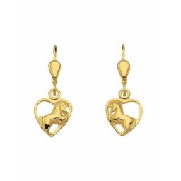 Adelia´s Paar Ohrhänger 333 Gold Ohrringe Ohrhänger Herz, Goldschmuck für Damen