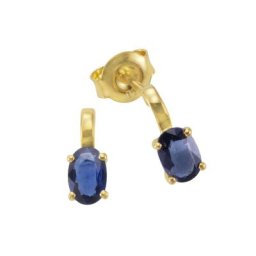 Vivance Paar Ohrstecker 333/- Gelbgold mit Saphir