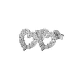 Adelia´s Paar Ohrstecker Ohrstecker Herz aus 925 Silber mit Zirkonia