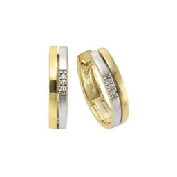 Orolino Paar Creolen 585/- Gelbgold Brillant