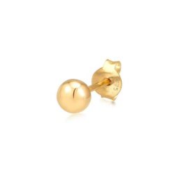 Elli Premium Single-Ohrstecker Single Ohrstecker Kugel Ball 375 Gelbgold