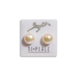 DI PERLE Paar Ohrstecker Damen Perlenschmuck 925 Silber Süsswasser Perlen Ohrstecker, Damen Perlenschmuck