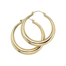 JOBO Paar Creolen, rund 333 Gold