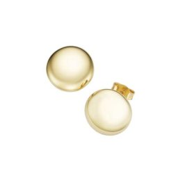 Luigi Merano Paar Ohrstecker rund, glänzend, Gold 375