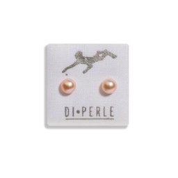 DI PERLE Paar Ohrstecker Damen Perlenschmuck 925 Silber Süsswasser Perlen Ohrstecker, Damen Perlenschmuck