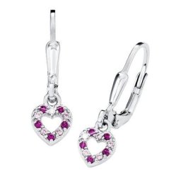 Prinzessin Lillifee Paar Ohrhänger 9082650, Herz, mit Zirkonia