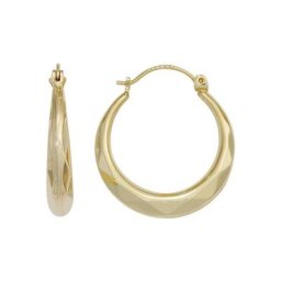 JOBO Paar Creolen, rund 585 Gold