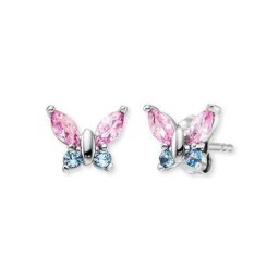 Herzengel Paar Ohrstecker Schmetterling, HEE-BUTTERFLY1-ZI-ST, mit Zirkonia (synth)