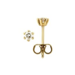 Orolino Paar Ohrstecker 585/- Gelbgold Brillant SI Vollschliff Rund