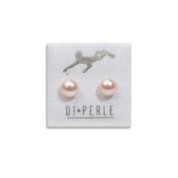 DI PERLE Paar Ohrstecker Damen Perlenschmuck 925 Silber Süsswasser Perlen Ohrstecker, Damen Perlenschmuck