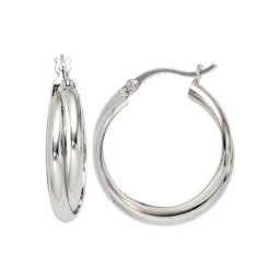 JOBO Paar Creolen, rund 925 Silber