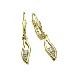 Vivance Paar Ohrhänger 333 Gold 4x Zirkonia weiß