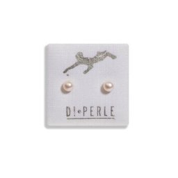 DI PERLE Paar Ohrstecker Damen Perlenschmuck 925 Silber Süsswasser Perlen Ohrstecker, Damen Perlenschmuck