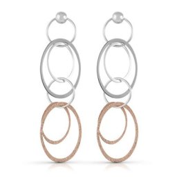 CELESTA Paar Ohrhänger 925/- Sterling Silber zweifarbig
