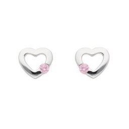 Adelia´s Paar Ohrhänger 1 Paar 925 Silber Ohrringe / Ohrstecker Herz mit Zirkonia, 925 Sterling Silber mit Zirkonia Silberschmuck für Damen