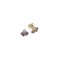Fascination by Ellen K. Paar Ohrstecker Gold 375 Amethyst + Zirkonia