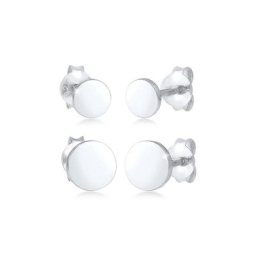 Elli Ohrring-Set Disc Plättchen Kreis Basic 2er Set 925 Silber