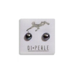 DI PERLE Paar Ohrstecker Damen Perlenschmuck 925 Silber Süsswasser Perlen Ohrstecker, Damen Perlenschmuck