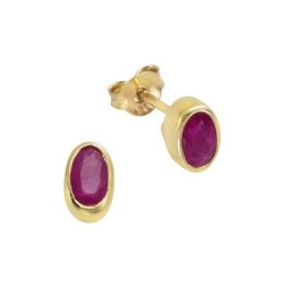 Vivance Paar Ohrstecker 375/- Gelbgold mit Rubin