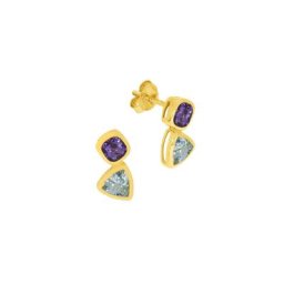 Fascination by Ellen K. Paar Ohrstecker Gold 375 Blautopas (beh) + Amethyst