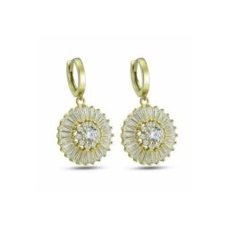 dKeniz Paar Ohrhänger 925/- Sterling Silber vergoldet Zirkonia Sun