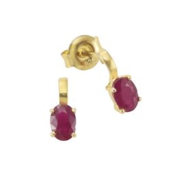 Vivance Paar Ohrstecker 333/- Gelbgold mit Rubin