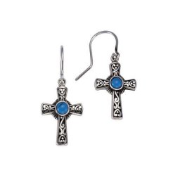 Zeeme Paar Ohrhaken 925/- Sterling Silber oxidiert Türkis
