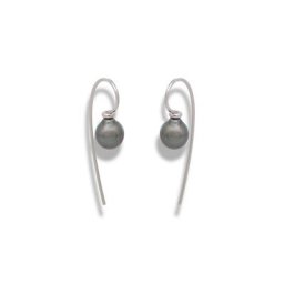 DI PERLE Paar Ohrhänger Damen Perlenschmuck 925 Silber Tahiti Perlen Ohrhänger, Damen Perlenschmuck