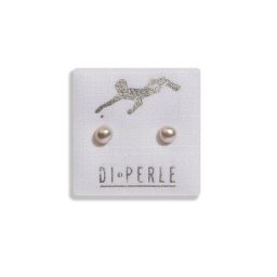 DI PERLE Paar Ohrstecker Damen Perlenschmuck 925 Silber Süsswasser Perlen Ohrstecker, Damen Perlenschmuck
