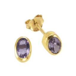 Vivance Paar Ohrstecker 333/- Gelbgold mit Amethyst
