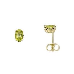 Firetti Paar Ohrstecker Oval, mit Peridot