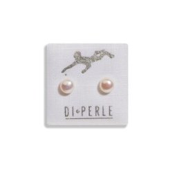 DI PERLE Paar Ohrstecker Damen Perlenschmuck 925 Silber Süsswasser Perlen Ohrstecker, Damen Perlenschmuck