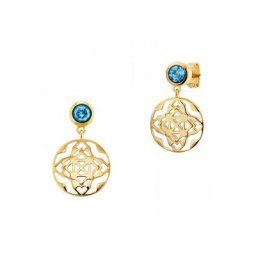 CAÏ Paar Ohrstecker 925/-Sterling Silber vergoldet Topas