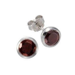Vivance Paar Ohrstecker 925/- Sterling Silber Granat
