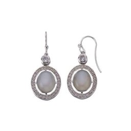 Zeeme Paar Ohrhänger 925/- Sterling Silber Mondstein