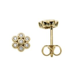 Firetti Paar Ohrstecker Blume, Rund