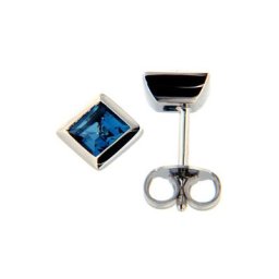 Orolino Paar Ohrstecker 585/- Weißgold Blautopas