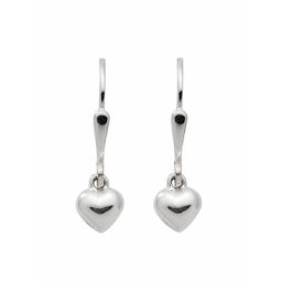 Adelia´s Paar Ohrhänger 925 Silber Ohrringe Ohrhänger Herz, Silberschmuck für Damen