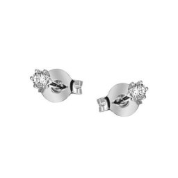Firetti Paar Ohrstecker Solitär, Ø ca. 2,90 mm, rhodiniert, glänzend, massiv, mit Brillanten
