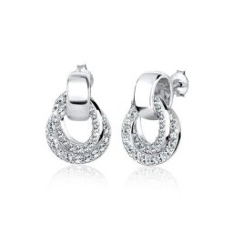 Elli Paar Ohrstecker Kreis Kristalle Rund Glamour 925 Silber