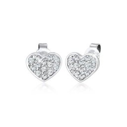 Elli Paar Ohrstecker Herz Liebe Kristalle 925 Silber